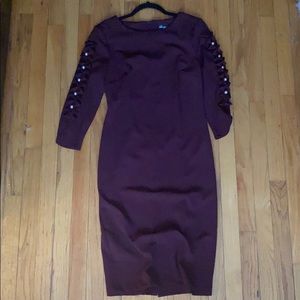 Burgundy dress